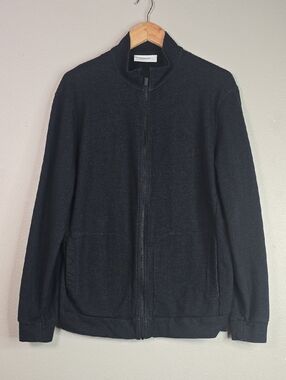 Icebreaker Men's  Central Charcoal Full-Zip Sweater Jacket Cotton/ Wool Blend
